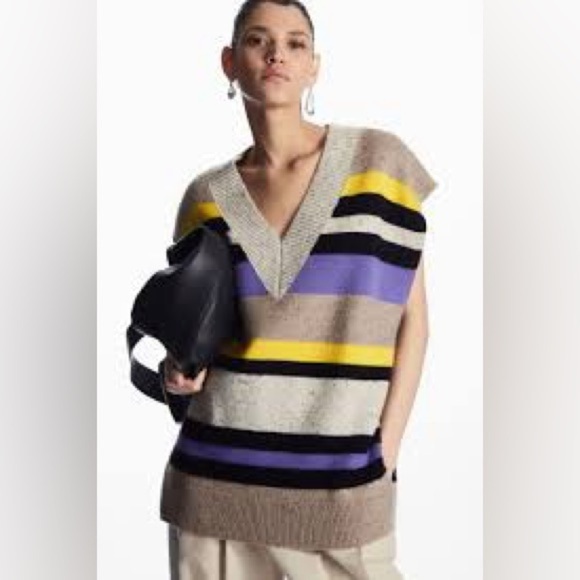 COS Jackets & Blazers - New COS Pure Wool Striped Vest